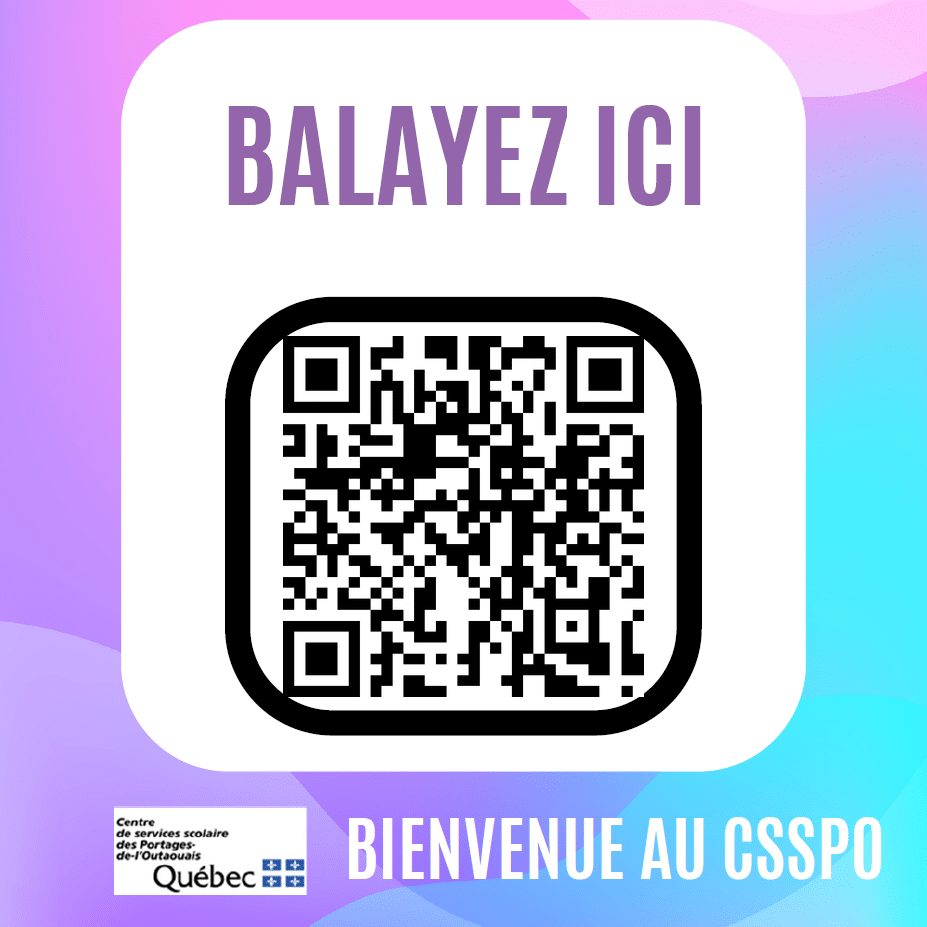 Nouvelle inscription code QR